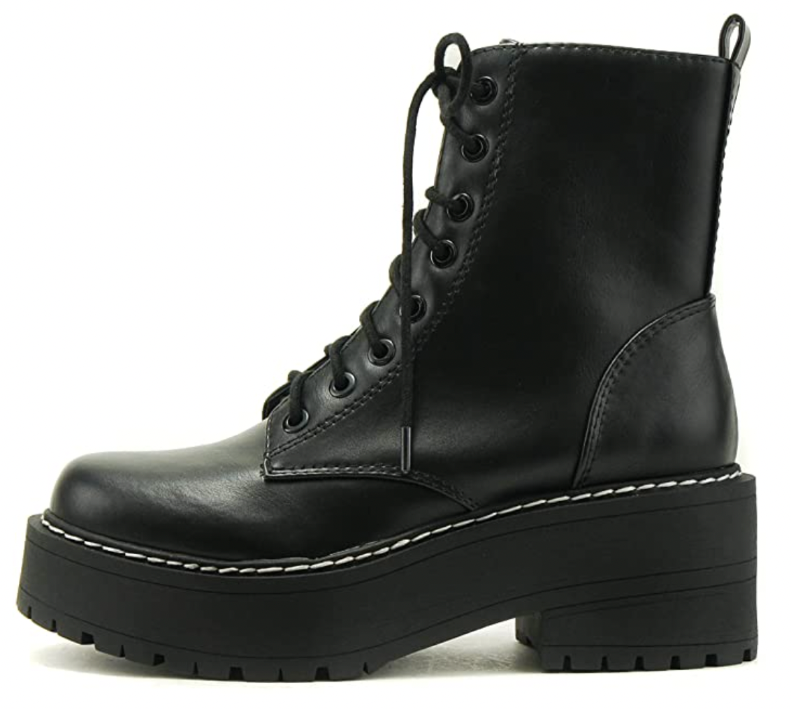 Cheap platform clearance combat boots